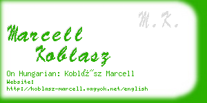 marcell koblasz business card